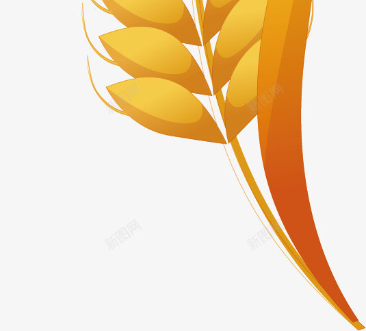 成熟的麦子矢量图ai免抠素材_88icon https://88icon.com 创意 成熟 收获 设计 食物 麦子 麦香 黄色 矢量图