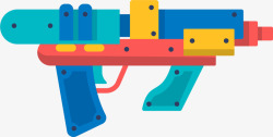 彩色扁平玩具水枪素材