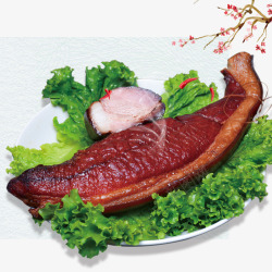 烤腊肉宣传实物美食色泽诱人的腊肉装饰高清图片