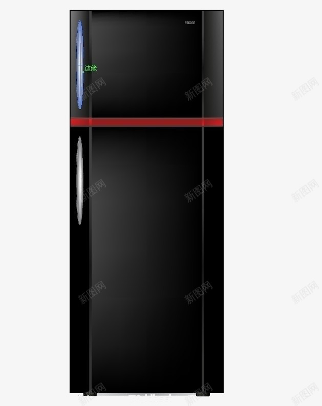 黑色冰箱png免抠素材_88icon https://88icon.com 冰柜 冰箱 家电 电器