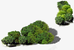 创意绿色树木草丛合成效果素材