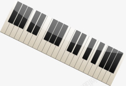 钢琴琴键立体素材