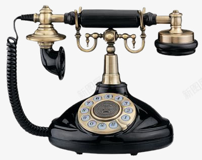 复古电话元素png免抠素材_88icon https://88icon.com 古代电话 欧式 老式电话 黑色