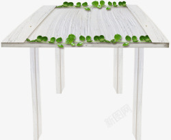 枝叶装饰方桌素材