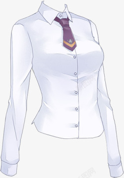 白色衬衫紫色领带素材