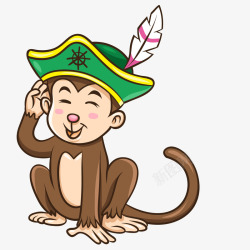 卡通猴子装扮的儿童素材