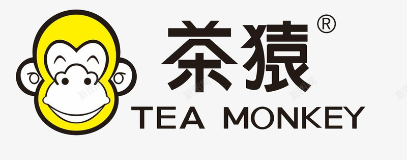 卡通司机茶猿奶茶logo图标图标