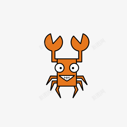 几何螃蟹png免抠素材_88icon https://88icon.com 免费png素材 卡通 手绘 海里动物 螃蟹