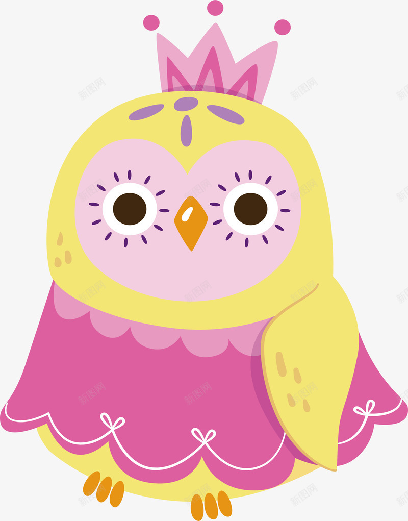 精美小鹰公主插画矢量图ai免抠素材_88icon https://88icon.com 动物 卡通 可爱 小鹰 小鹰公主 小鹰设计 矢量图