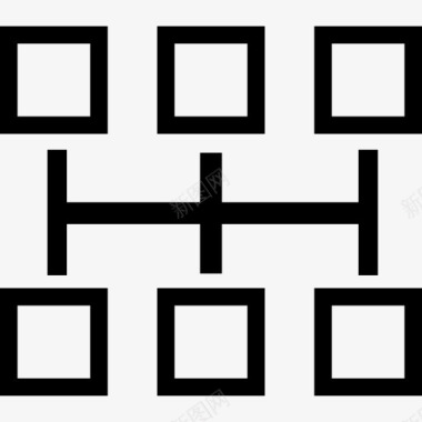 界面排版六个正方形平面图标图标