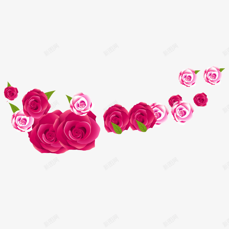 粉红玫瑰装饰图psd免抠素材_88icon https://88icon.com 爱情 玫瑰 粉红 装饰图