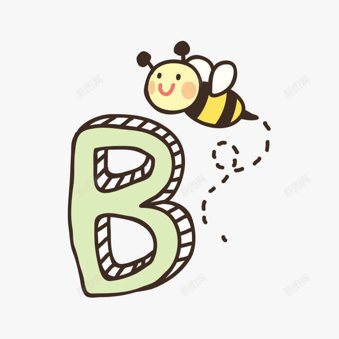 创意字母Bpng免抠素材_88icon https://88icon.com 创意 字母B 英文 蜜蜂