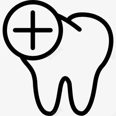 象征健康的牙齿图标图标