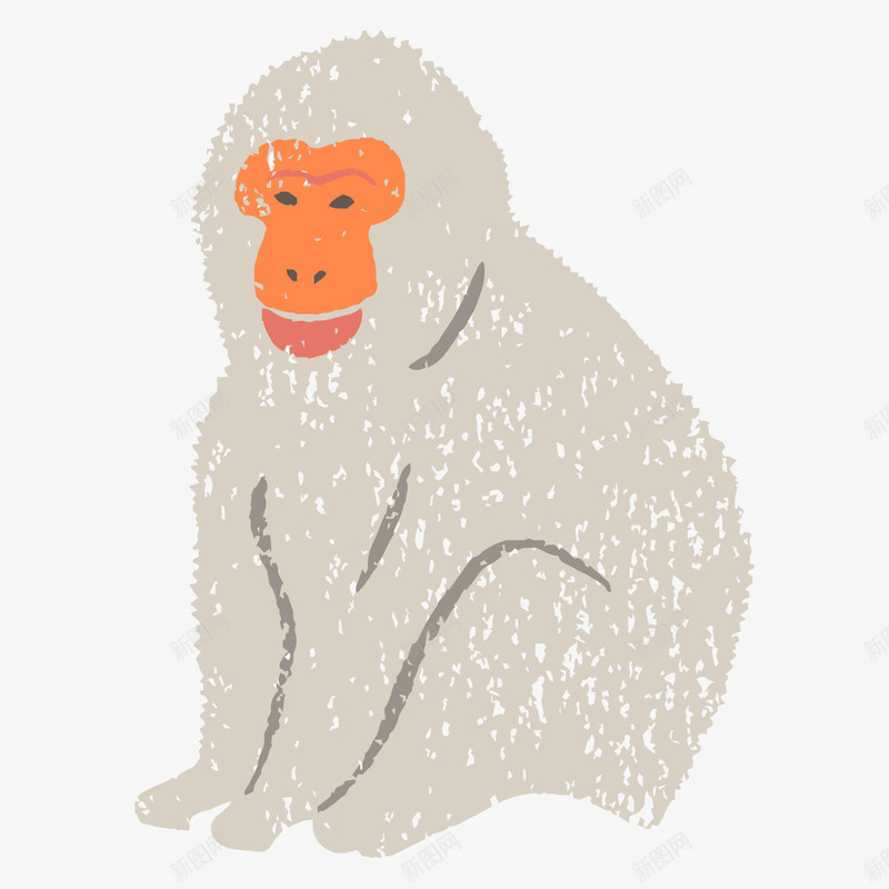 卡通手绘猴子猩猩矢量图ai免抠素材_88icon https://88icon.com 卡通 手绘 猩猩 猴子 矢量图