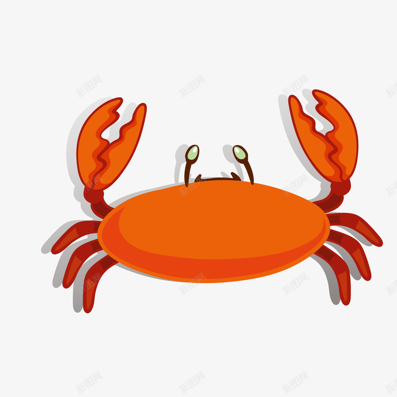 手绘时尚卡通螃蟹矢量图eps免抠素材_88icon https://88icon.com png免扣图 卡通 手绘 时尚 螃蟹 矢量图