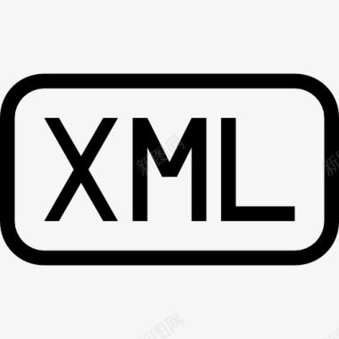 螺旋型XML文件的圆角矩形概述界面符号图标图标