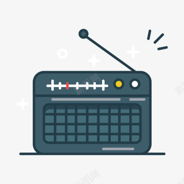 无线网信号灰色收音机图标图标