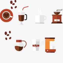 咖啡的制作元素矢量图素材