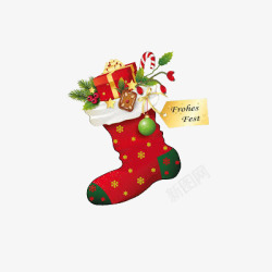 圣诞节卡通袜子素材