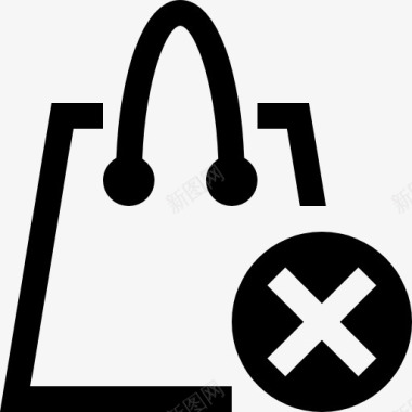 帽子符号购物袋中取出接口符号图标图标