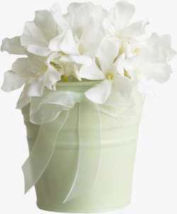 透明白色花盆素材