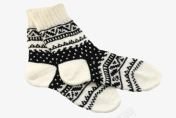 黑白袜子黑白圣诞袜子高清图片