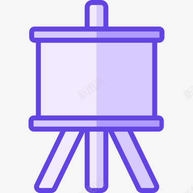 绘画紫色手绘圆角画板元素矢量图图标图标