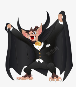 卡通蝙蝠恶魔矢量图素材