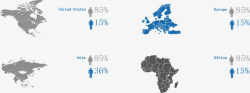 世界地图占比图素材