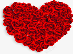 爱心玫瑰装饰红色素材