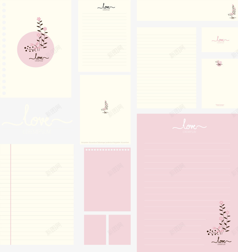粉色小清新信纸png免抠素材_88icon https://88icon.com 信纸 小清新 扁平化 矢量素材 粉色