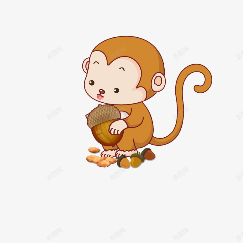 卡通黄色猴子png免抠素材_88icon https://88icon.com 卡通 可爱 猴子 黄色