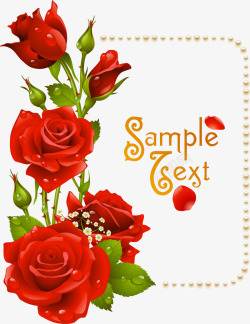 红色玫瑰玫瑰花鲜花矢量图素材
