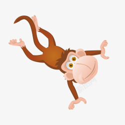卡通猴子动物矢量图素材