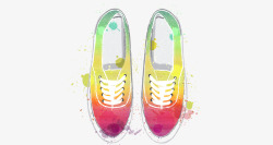 平板鞋水彩运动鞋矢量图高清图片