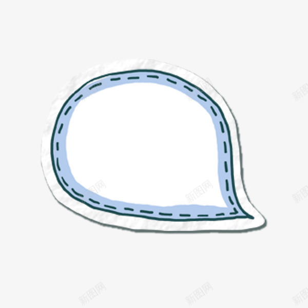 蓝色简约对话框边框纹理png免抠素材_88icon https://88icon.com 免抠PNG 对话框 简约 蓝色 边框纹理