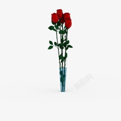 红色玫瑰鲜花束素材