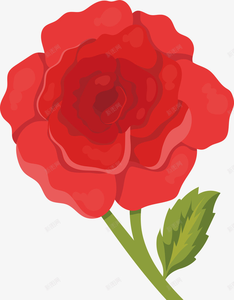 水彩玫瑰花朵矢量图ai免抠素材_88icon https://88icon.com 卡通 玫瑰 玫瑰花朵 红色 花朵设计 装饰 矢量图