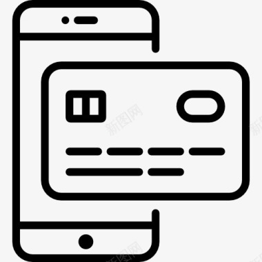 信用卡盗用手机支付图标图标