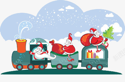 卡通圣诞小火车png免抠素材_88icon https://88icon.com 圣诞帽子 礼物 红色 西方