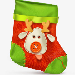 圣诞礼物装饰物袜子带子图标图标