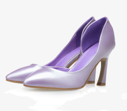 紫色的鞋优雅简约高跟鞋高清图片
