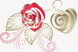 手绘唯美红色花朵植物玫瑰素材