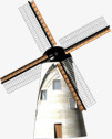 荷兰风车装饰风车素材