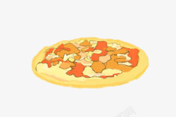 美食披萨手绘素材
