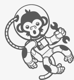 猴子宇航员素材