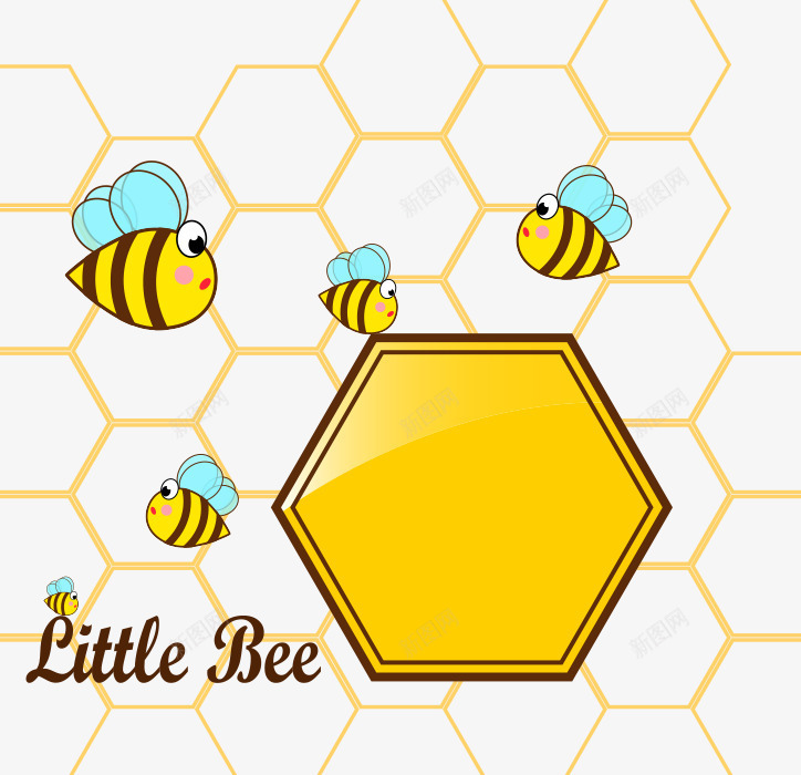 卡通手绘可爱蜂窝小蜜蜂png免抠素材_88icon https://88icon.com 卡通的动物 可爱的小蜜蜂 手绘的小蜜蜂 蜜蜂窝 黄色 黄色的蜂窝