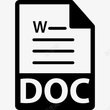 DOC文件格式符号图标图标