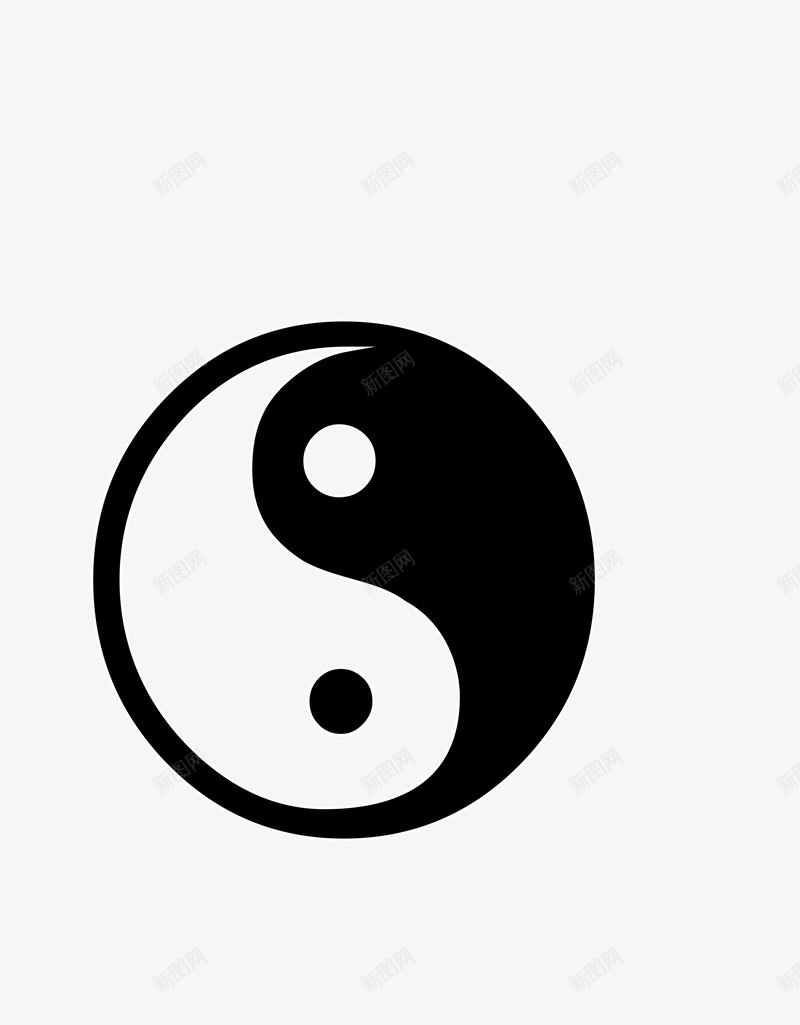 太极图案png免抠素材_88icon https://88icon.com 太极 简约 黑白