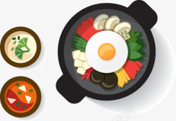 韩式料理矢量图素材